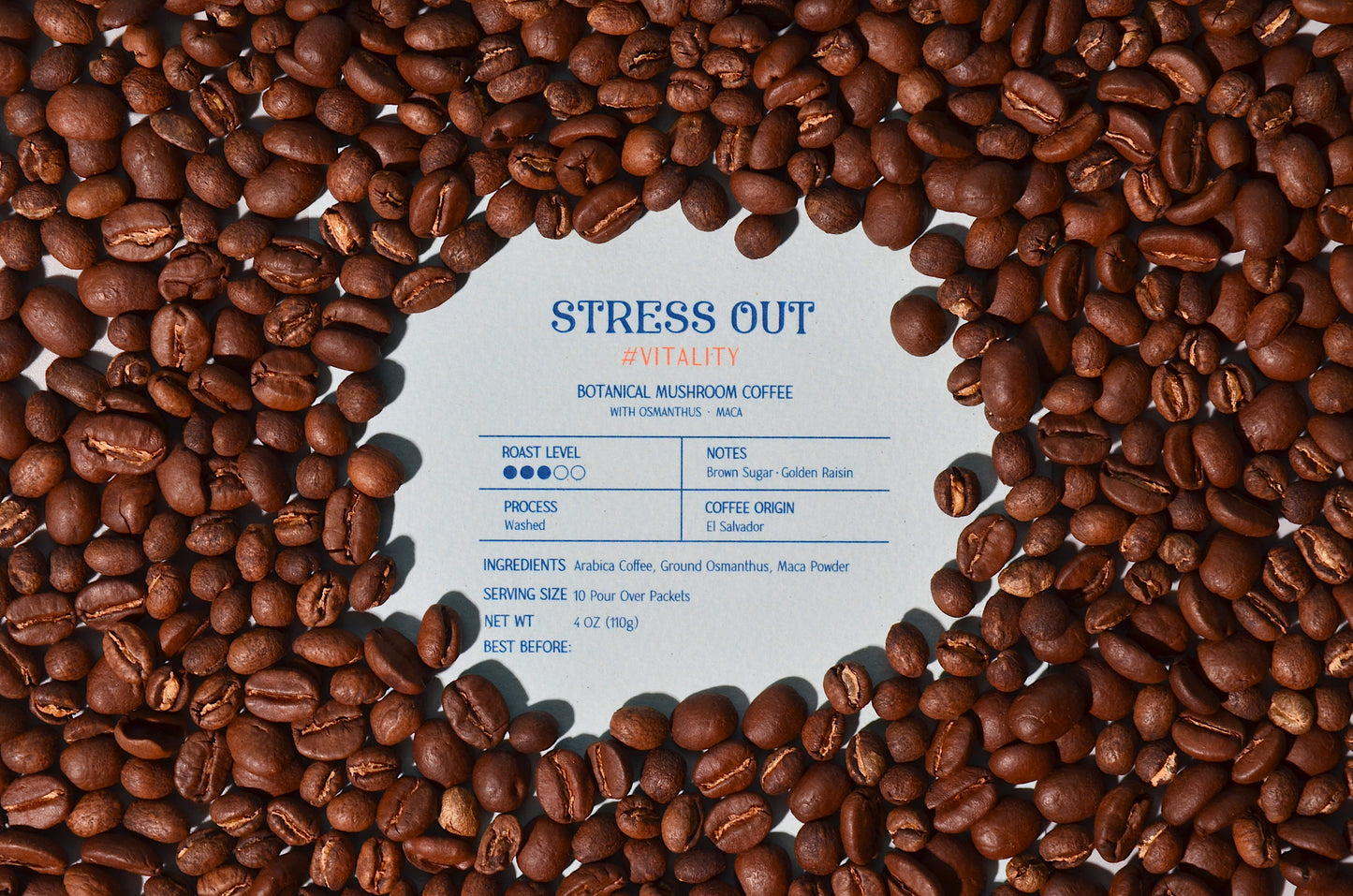 For Vitality | STRESS OUT Coffee with Maca, Osmanthus | 10 Packs - Wild Infusion Coffee