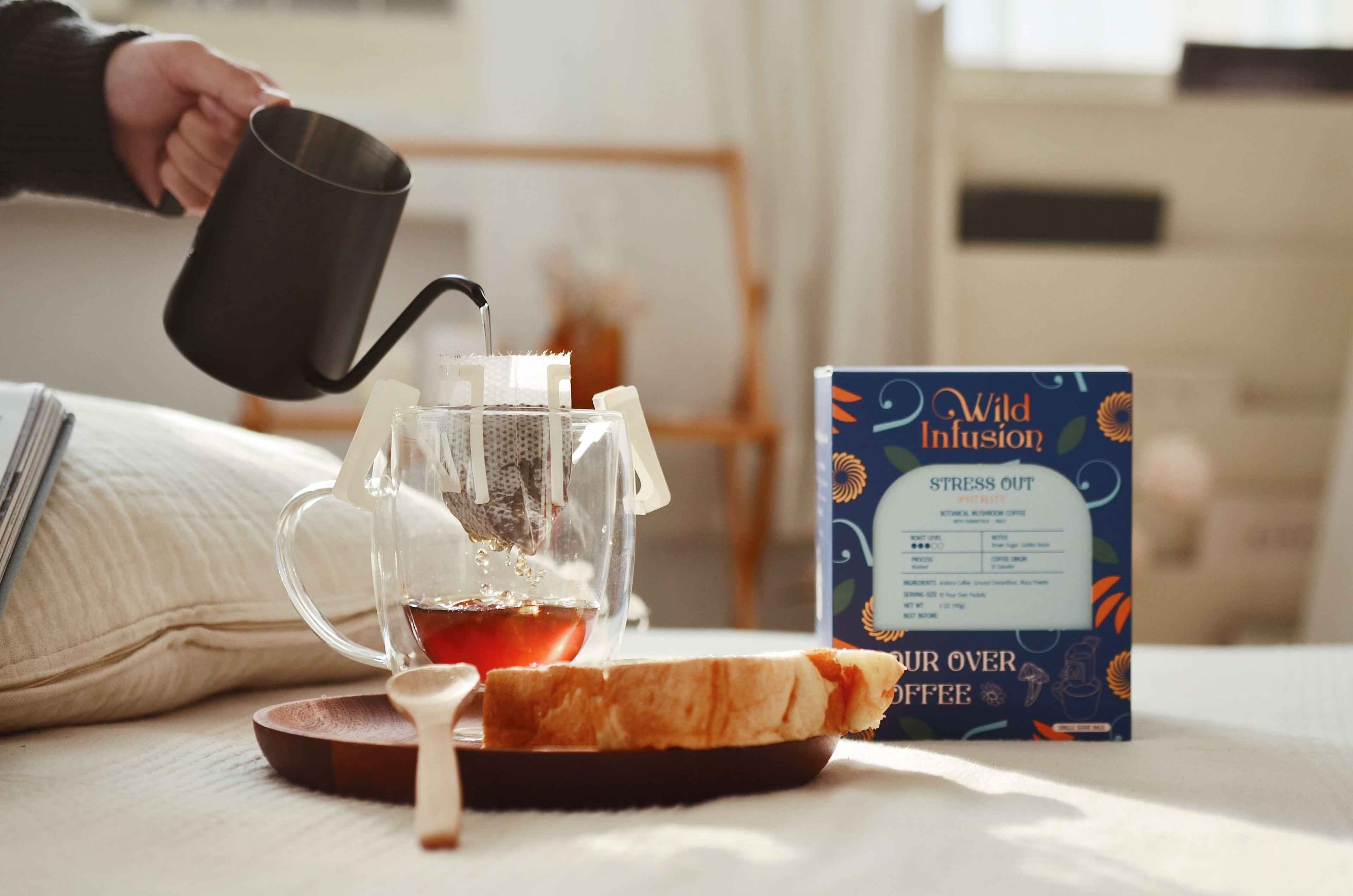 For Vitality | STRESS OUT Coffee with Maca, Osmanthus | 10 Packs - Wild Infusion Coffee